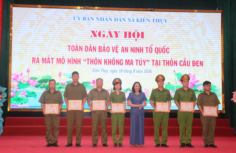 Xã Kiến Thuỵ: Ra mắt mô hình “Thôn không ma túy” tại thôn Cầu Đen